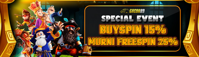EVENT BUY SPIN 15% DAN FREE SPIN MURNI 25%	